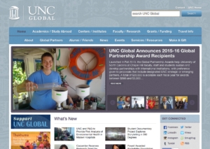Screenshot of the global.unc.edu website